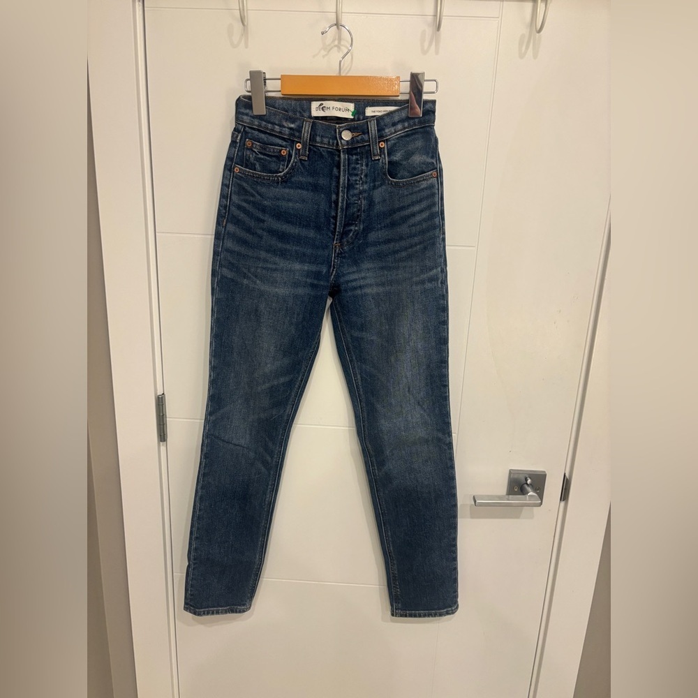 Denim Forum The Yoko High Rise Dark Indigo Jeans